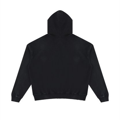 Unisex Mineral Wash Distressed Hoodie