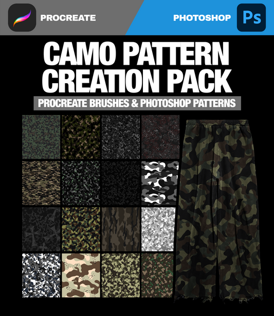 CAMO PATTERN PACK [PHOTOSHOP & PROCREATE]